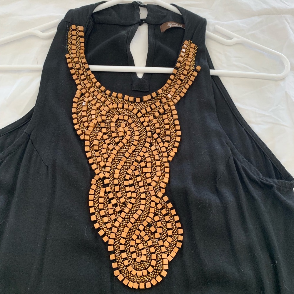 Women’s wood embellished dress